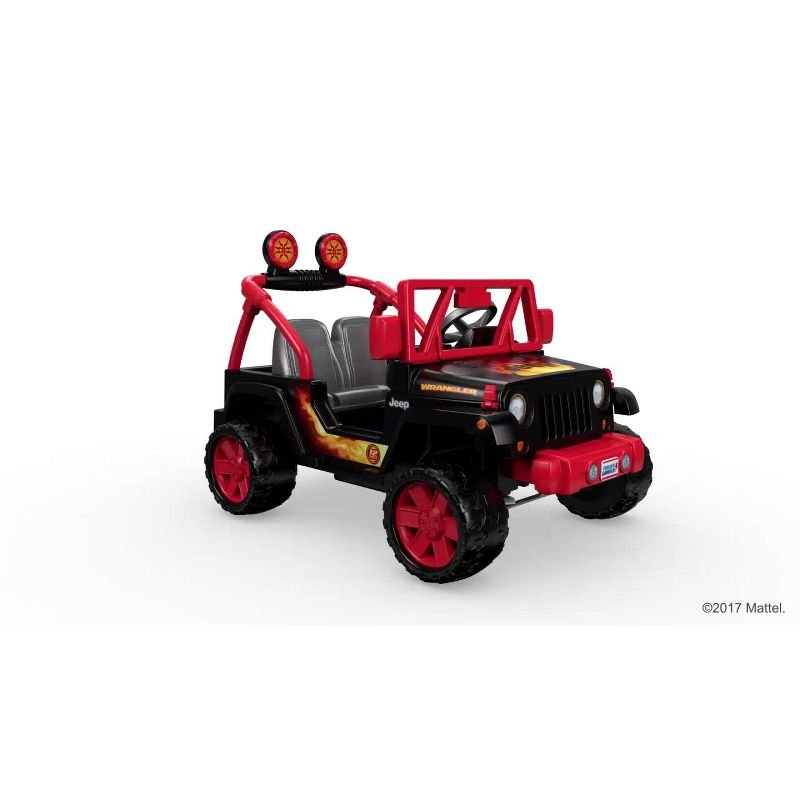 Power Wheels 12V Tough Talking Jeep Powered Ride-On – Black/Red