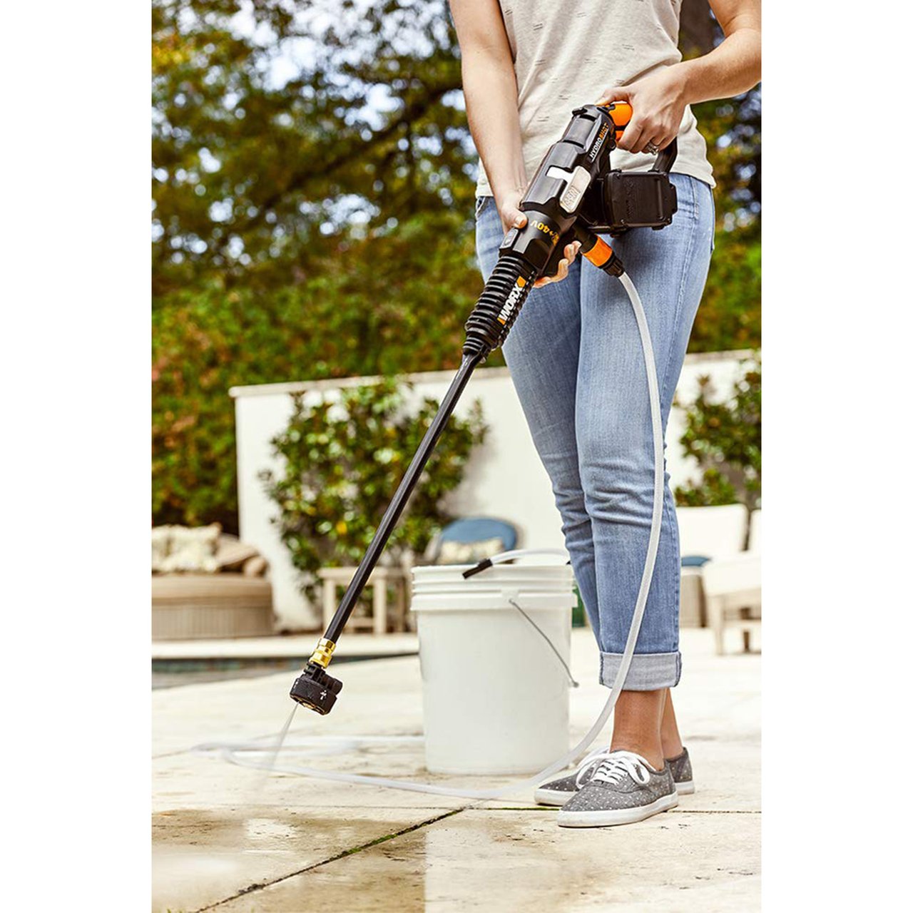 Worx WG644 Hydroshot 20V Cordless Power Washer Pressure Cleaner with Batteries