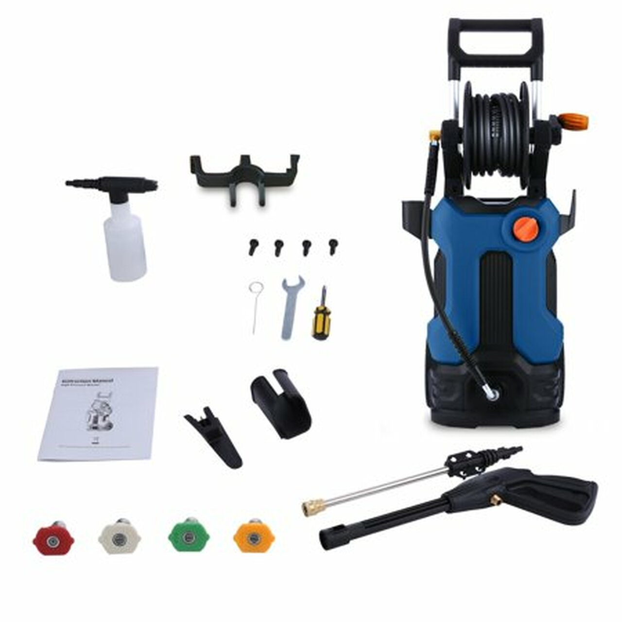 3800PSI Pressure Washer 3.0GPM 2000W High Electric Power Washer Cleaner Machine with 4 Nozzles Foam Cannon Blue