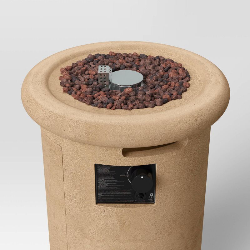 25″ Classic Round Outdoor Fire Column – Threshold™