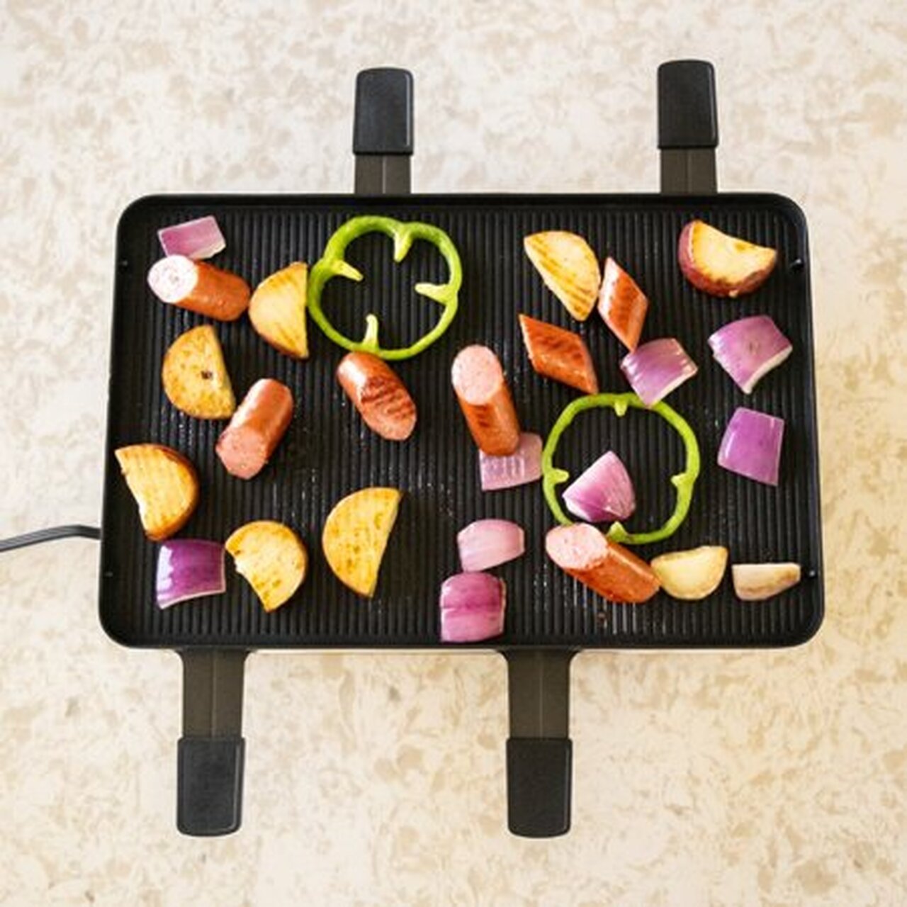 Swissmar Classic Raclette Grill – Black Non-Stick Reversible – 8 Person