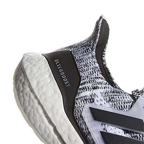 adidas Men's Ultraboost 21 Running Shoe, White/Black/Black, 7.5