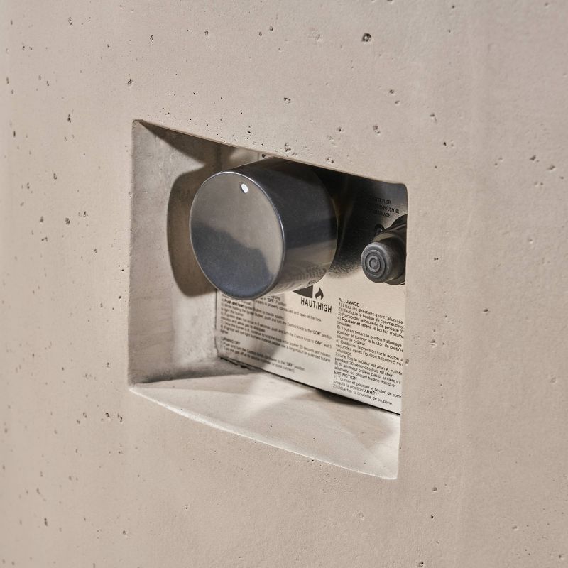 Aidan Round 31″ Lightweight Concrete Gas Fire Pit – Light Gray – Christopher Knight Home