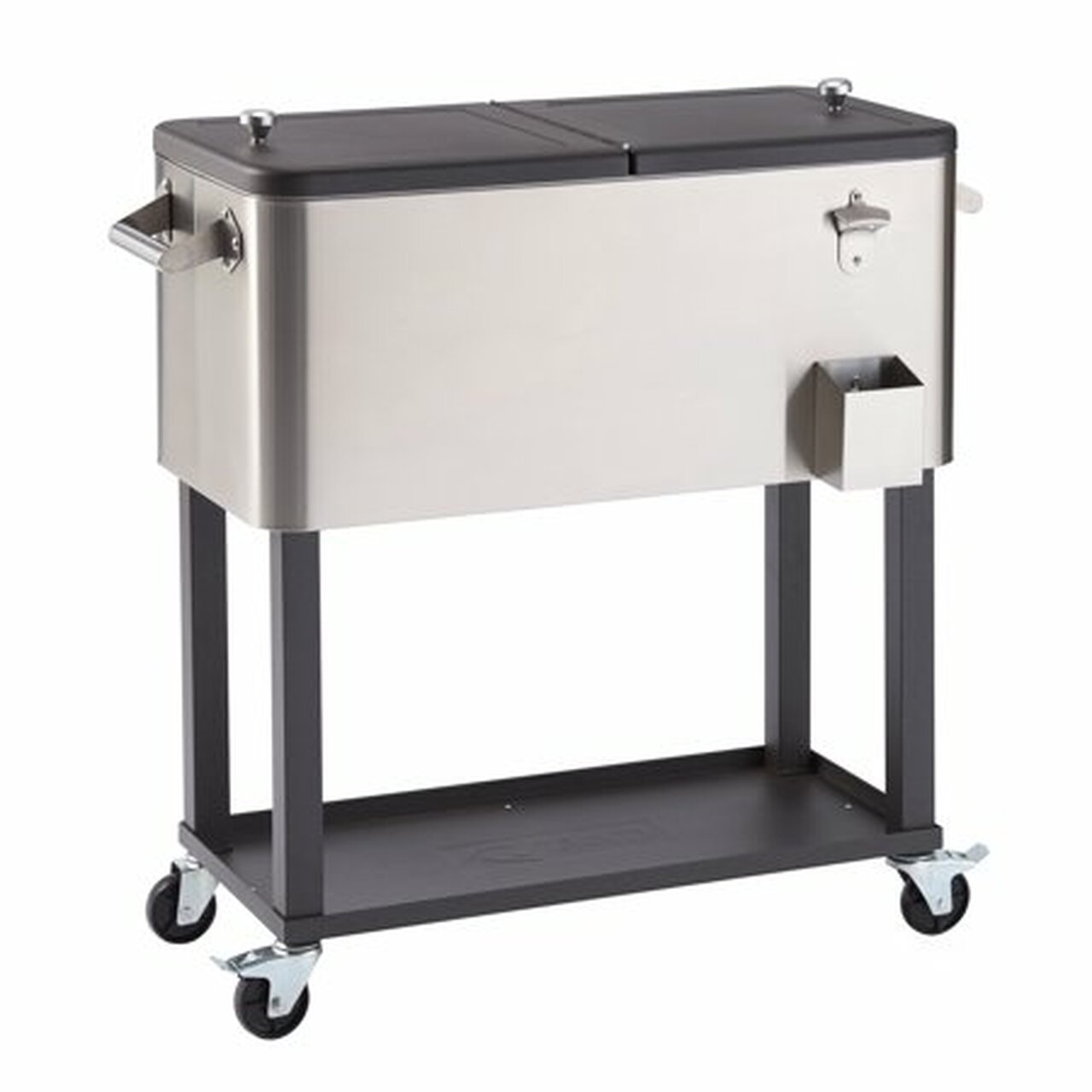 TRINITY 80 Quart Stainless Steel Cooler w/ Shelf