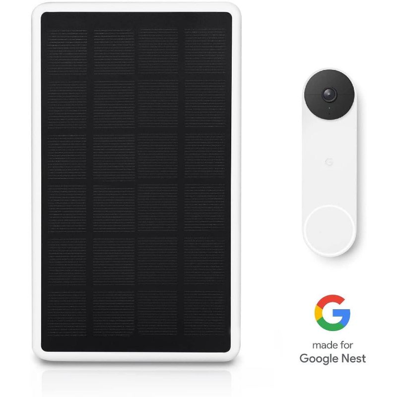 Wasserstein Solar Panel For Google Nest Doorbell (battery) With 1.7W Solar Power – Made for Google Nest