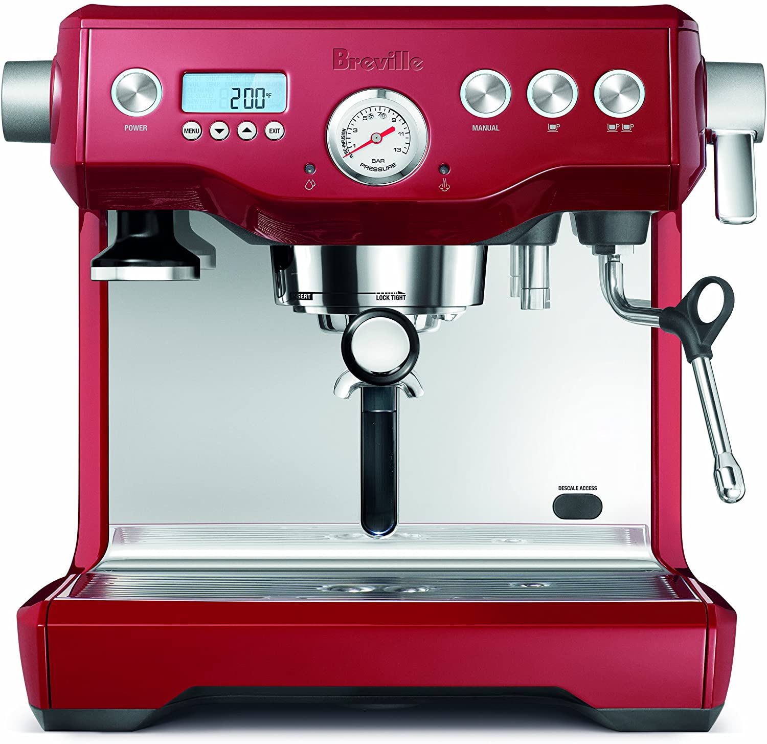 Breville BES920CBXL Dual Boiler Espresso Machine, Cranberry Red