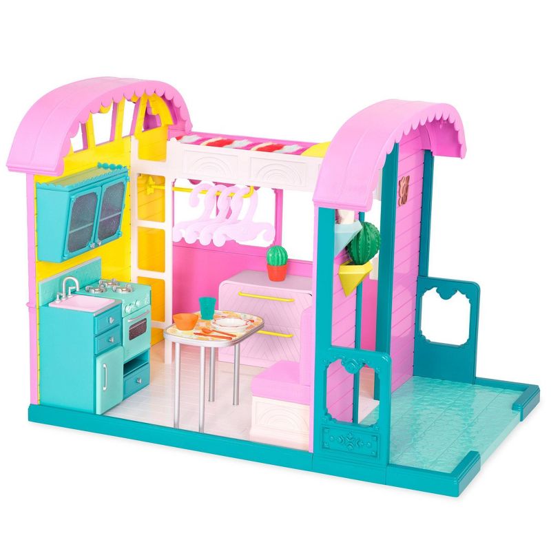 Glitter Girls Caravan Home Dollhouse & Furniture Playset for 14″ Dolls