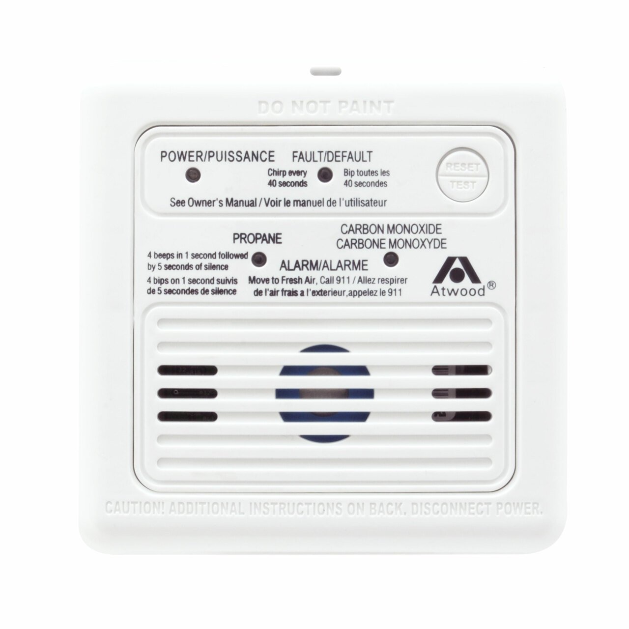 Atwood 36681 RV Carbon Monoxide and Propane Gas Detector - 12V, White - 36681