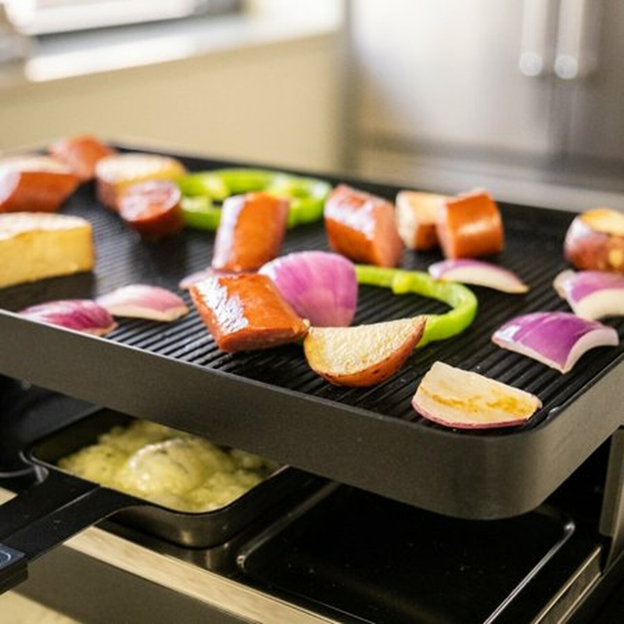 Swissmar Classic Raclette Grill – Black Non-Stick Reversible – 8 Person