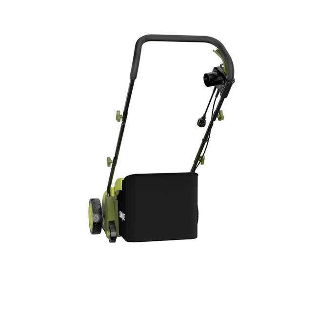 The AJ801E Electric Lawn Dethatcher w/ Collection Bag 13 inch, 12 Amp, Scarifier