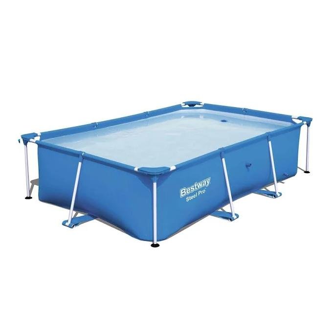 Bestway Steel Pro 102 x 67 x 24 Rectangular Frame Above Ground Swimming Pool