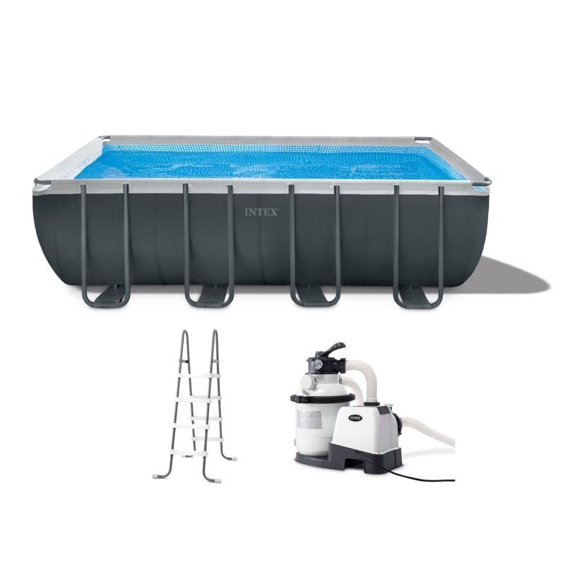 Pool Intex-18Ft x 52In Ultra XTR Rectangular Frame Swimming Pool Set w/Pump Filter