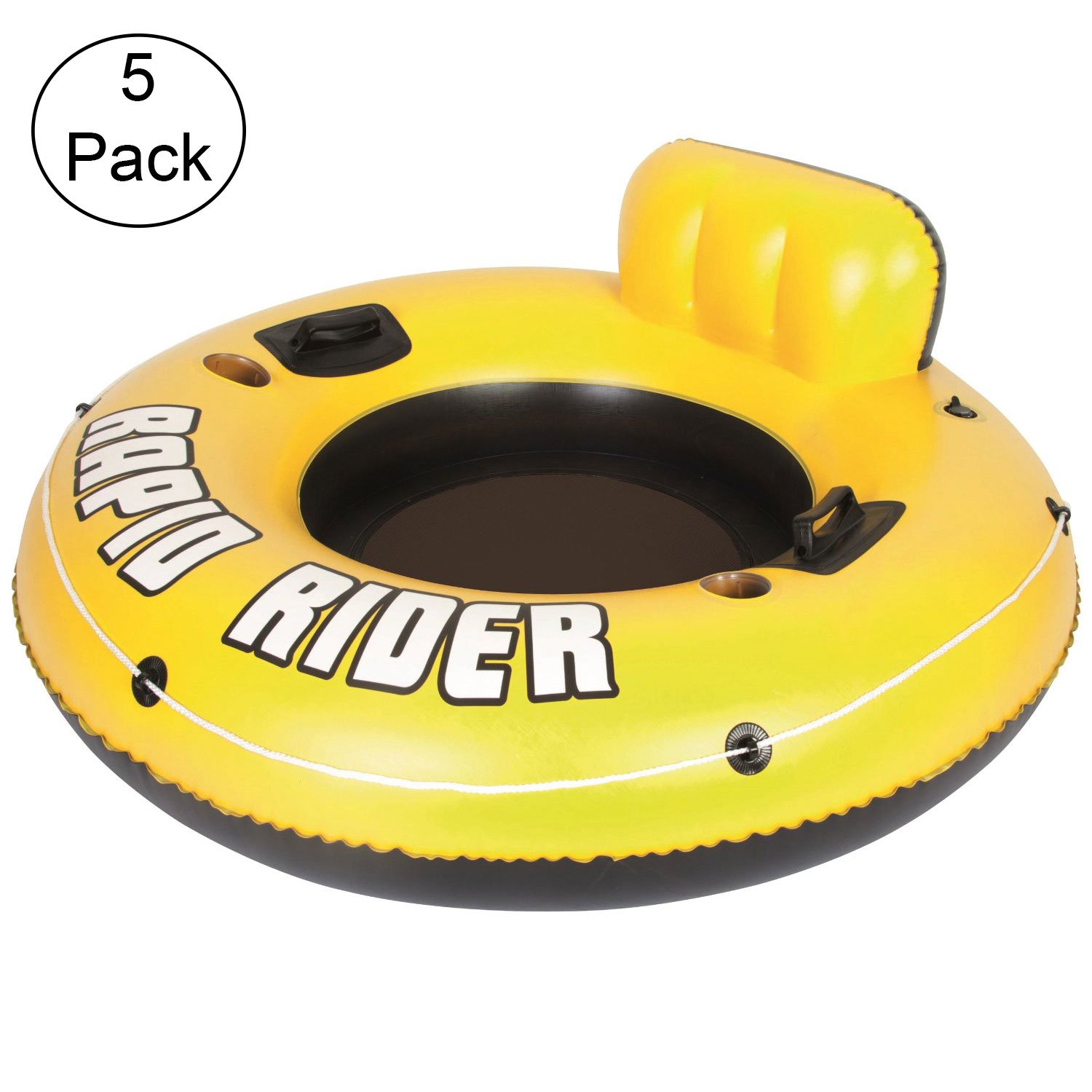Bestway Rapid Rider 53 Inflatable Raft Tube With HandlesCup Holders (5 Pack)
