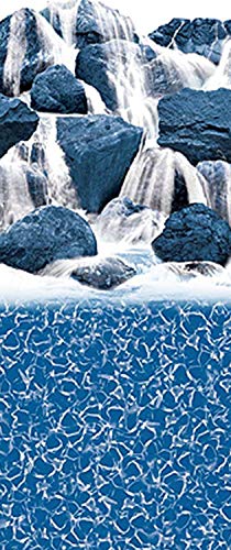 Smartline Waterfall 10-Foot-by-15-Foot Oval Liner | Overlap Style | 48-to-52-Inch Wall Height | 25 Gauge Virgin Vinyl | Designed for Steel Sided Above-Ground Swimming Pools