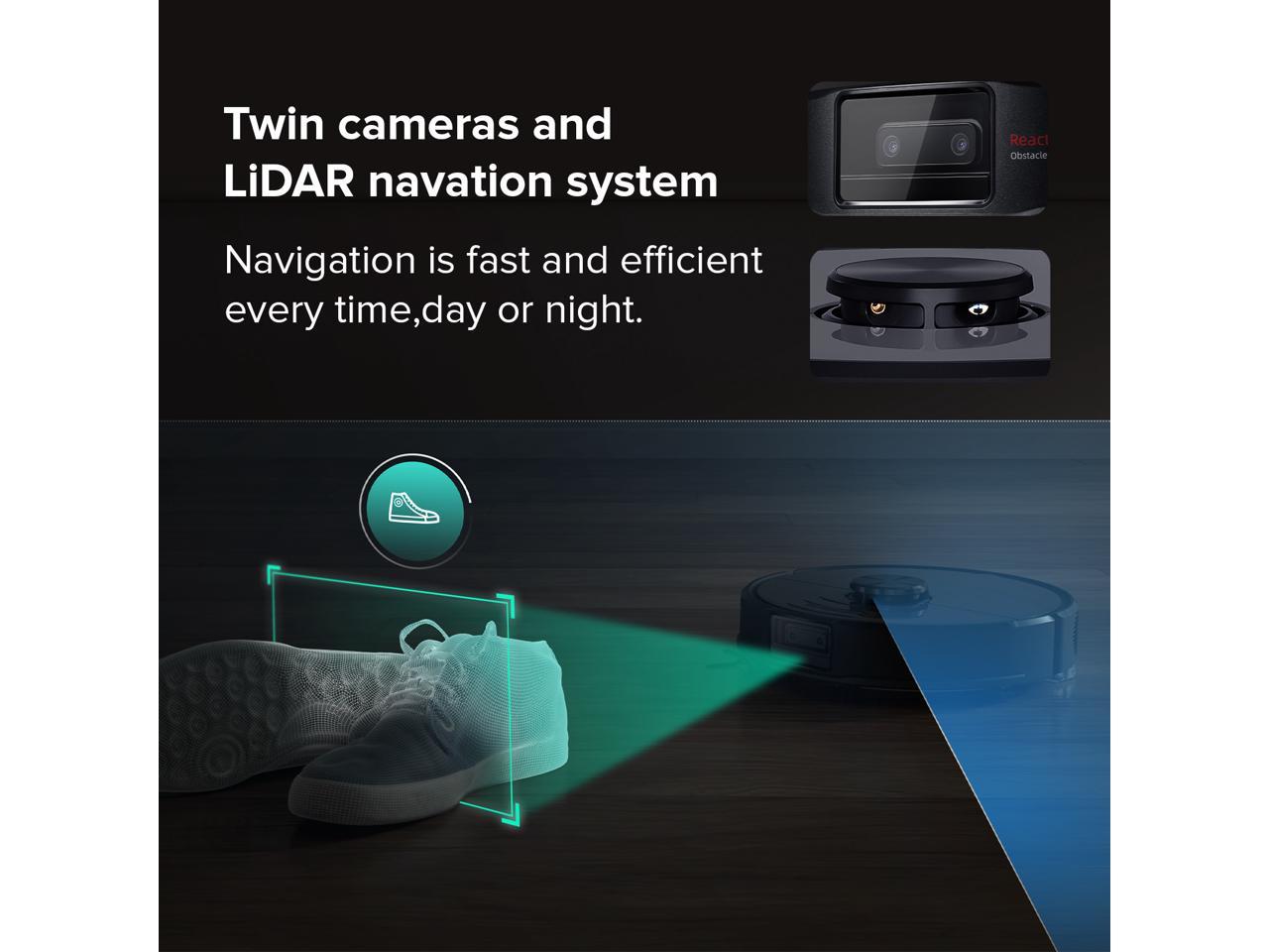 Roborock S6 MaxV Robot Vacuum Cleaner with ReactiveAI and Intelligent Mopping with Alexa and Google Assistant Black New