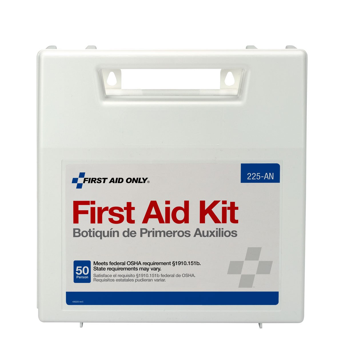First Aid Only 50 Person First Aid Kit, Plastic Case with Dividers (5 per order)