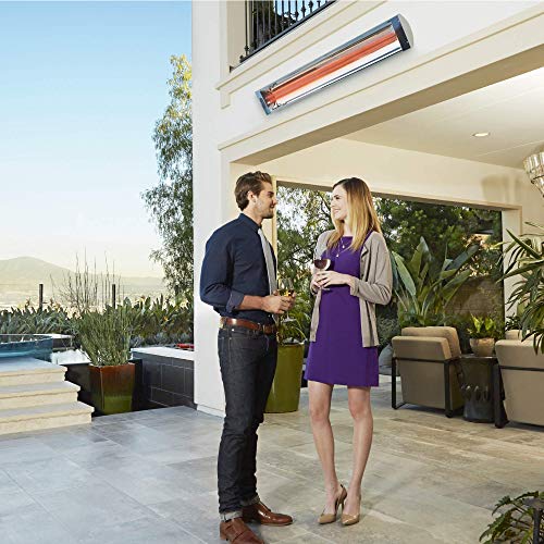 Infratech CD6024SS Dual Element - 6,000 Watt Electric Patio Heater - C Series, Choose Finish: Stainless Steel