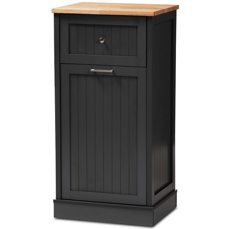 Marcel Kitchen Cabinet in Dark Grey and Oak Brown