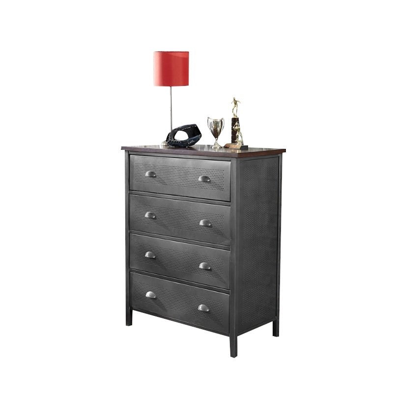 Hillsdale Urban Quarters 4 Drawer Chest in Black Steel