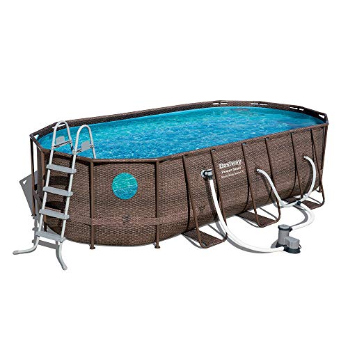 Bestway 18ft x 9ft x 48 inch Swimming Pool Set with Pump and Maintenance Kit