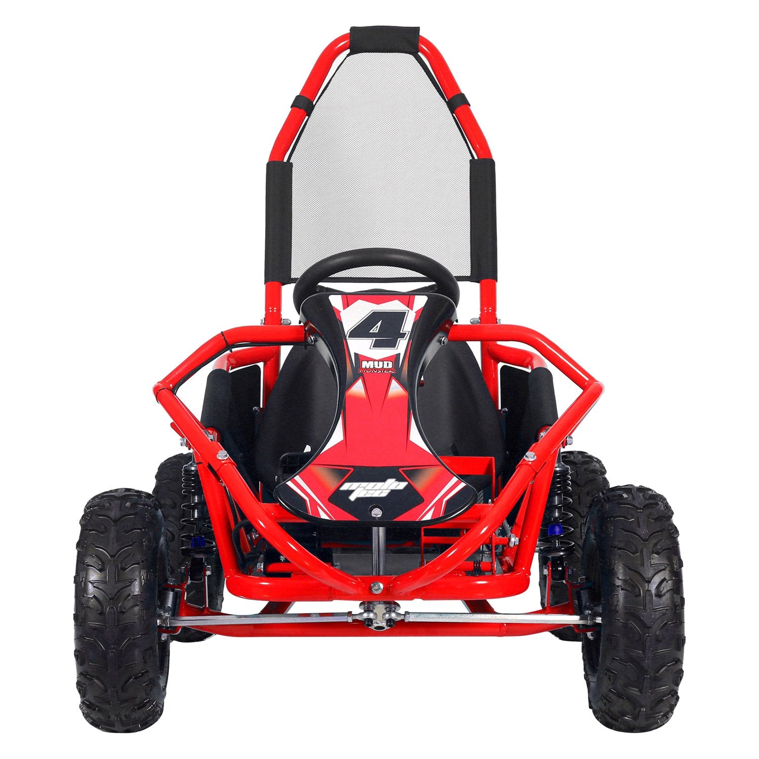 MotoTec Mud Monster Kids Electric 48v 1000w Blue Go Kart Full Suspension