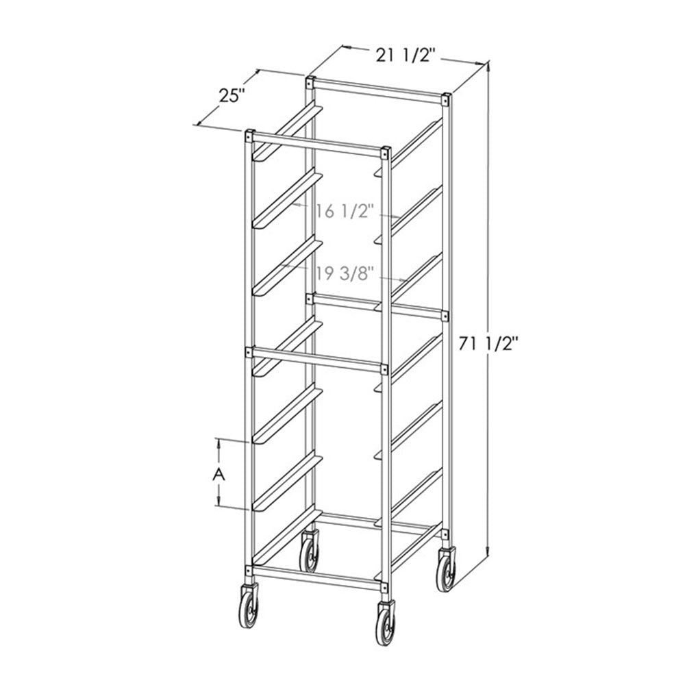 PVI Food Service Poly Box Storage Solution Rack