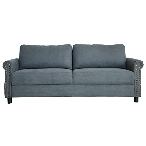 Kingway Furniture Glory Microfiber Storage Living Room Sofa in Gray