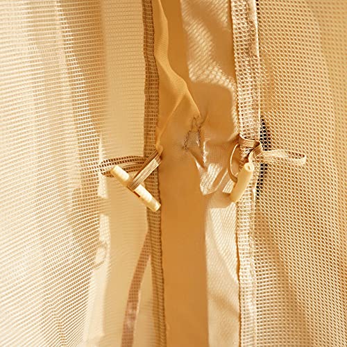 Large Canopy Outside Patio Pergola w/ 2-Tier Venting Roof & Strong Steel Frame Outdoor Furniture Patio Furniture Gazebos for patios Pop up Canopy Tent Tents for Parties Canopy Tent Outdoor Patio