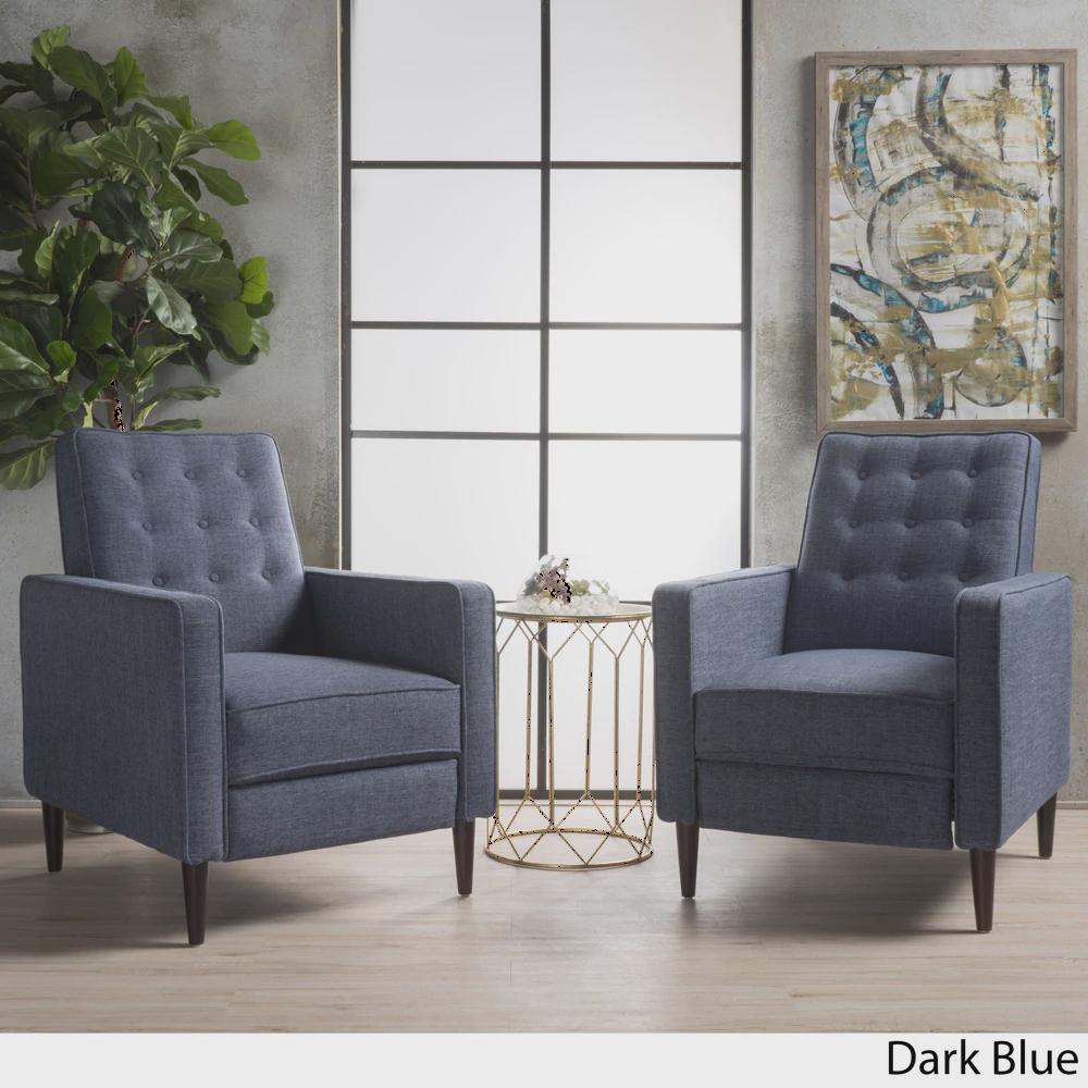 Mervynn Mid-Century Fabric Recliner Club Chair (Set of 2) by Christopher Knight Home