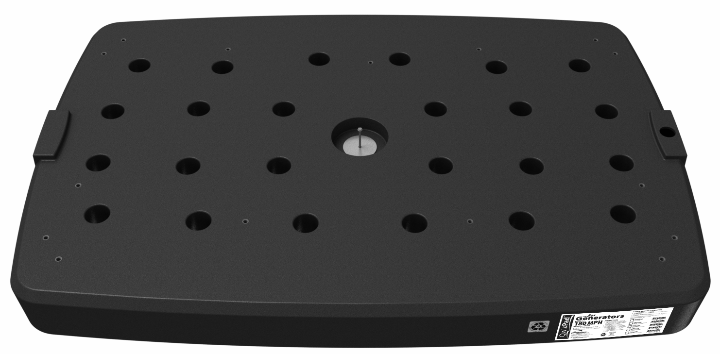 Qwikpad QT8215 Lightweight Pad 180 MPH Wind For Briggs & Stratton Air Cooled Generators New (Can only be purchased together with a generator)