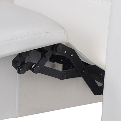 INLIFE 2-Seater Home Theater Recliner Sofa for Living Room Faux Leather Sofa and Couch Home Furniture White 50.4