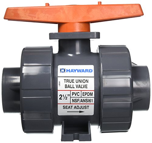 Hayward TB1250SE 2-1/2-Inch PVC TB Series Ball Valve with EPDM Seals and Socket End Connection