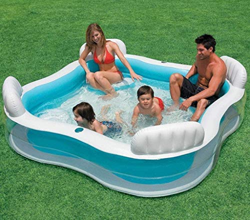 Swimming Pool, Children's Pool, Large Family Swimming Pool, Ocean Ball Pool, Family Lounge Pool with 4 Seating Edges 229 X 229 X 66 cm,Four Seater