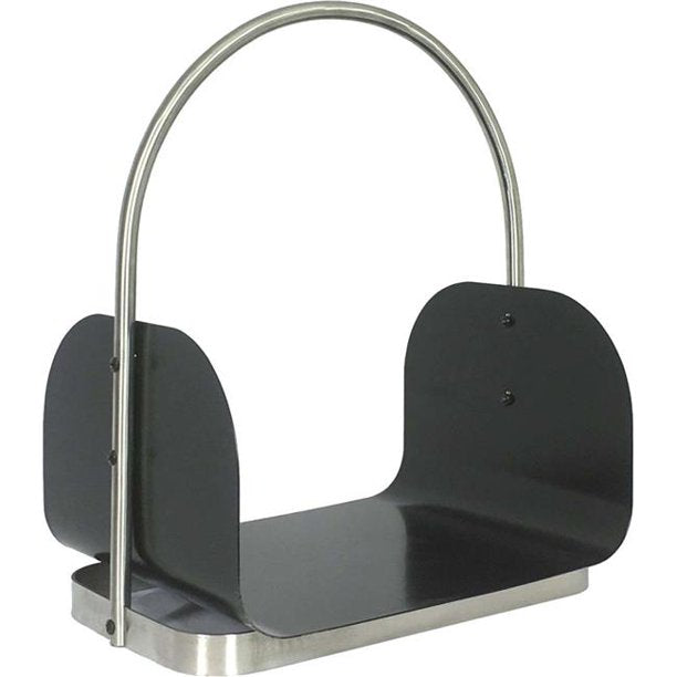 Dagan Black Log Holder with Stainless Steel