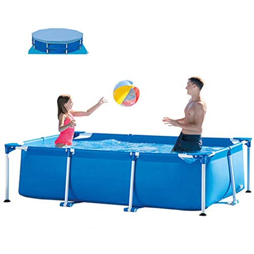 YHRJ Inflatable Bath Swimming Pools for Gardens,Bracket Swimming Pool, Thick Summer Open-air Pool, Oversized Folding Paddling Pool, Home Adult Children's Pool, with Cover