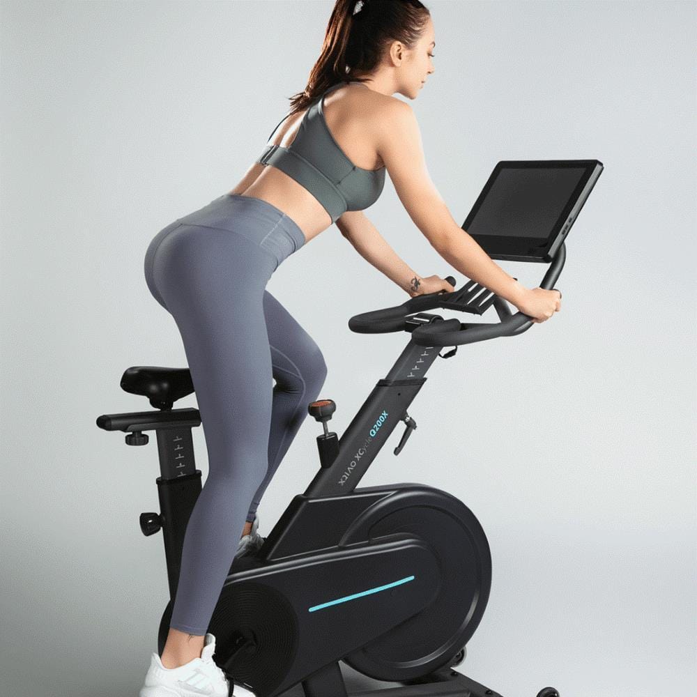 OVICX OS-EBIKE-Q200-X Stationary Exercise Bike With Immersive HD Touchscreen Display New