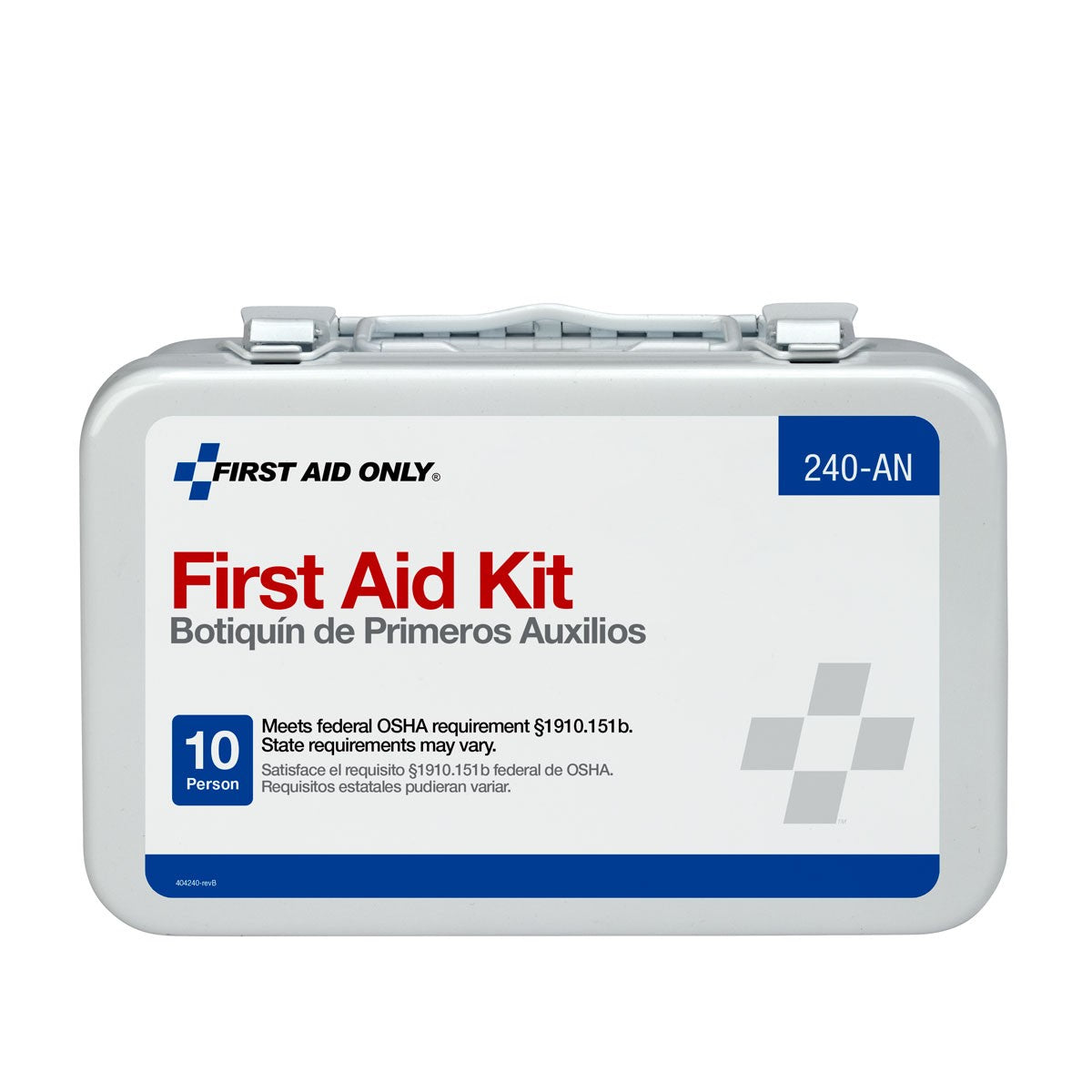 First Aid Only 10 Unit First Aid Kit, Metal Case (5 per order)