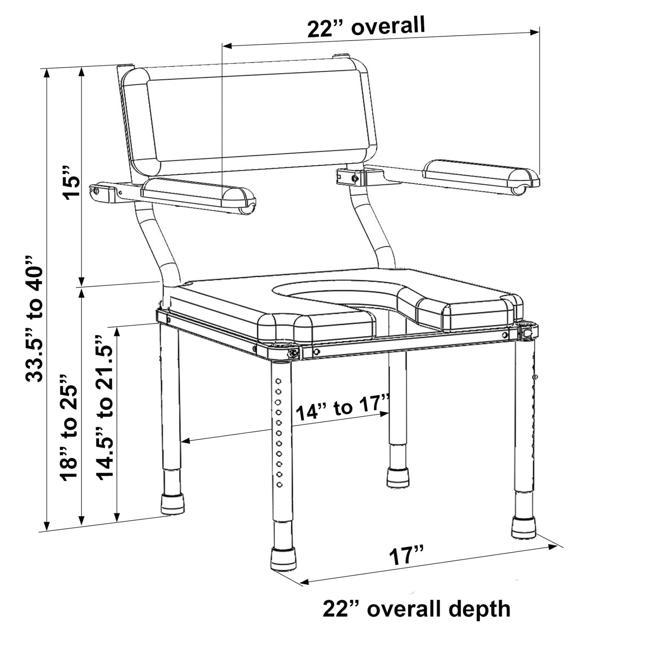 Nuprodx Multichair 3000 Tub & Commode Chair