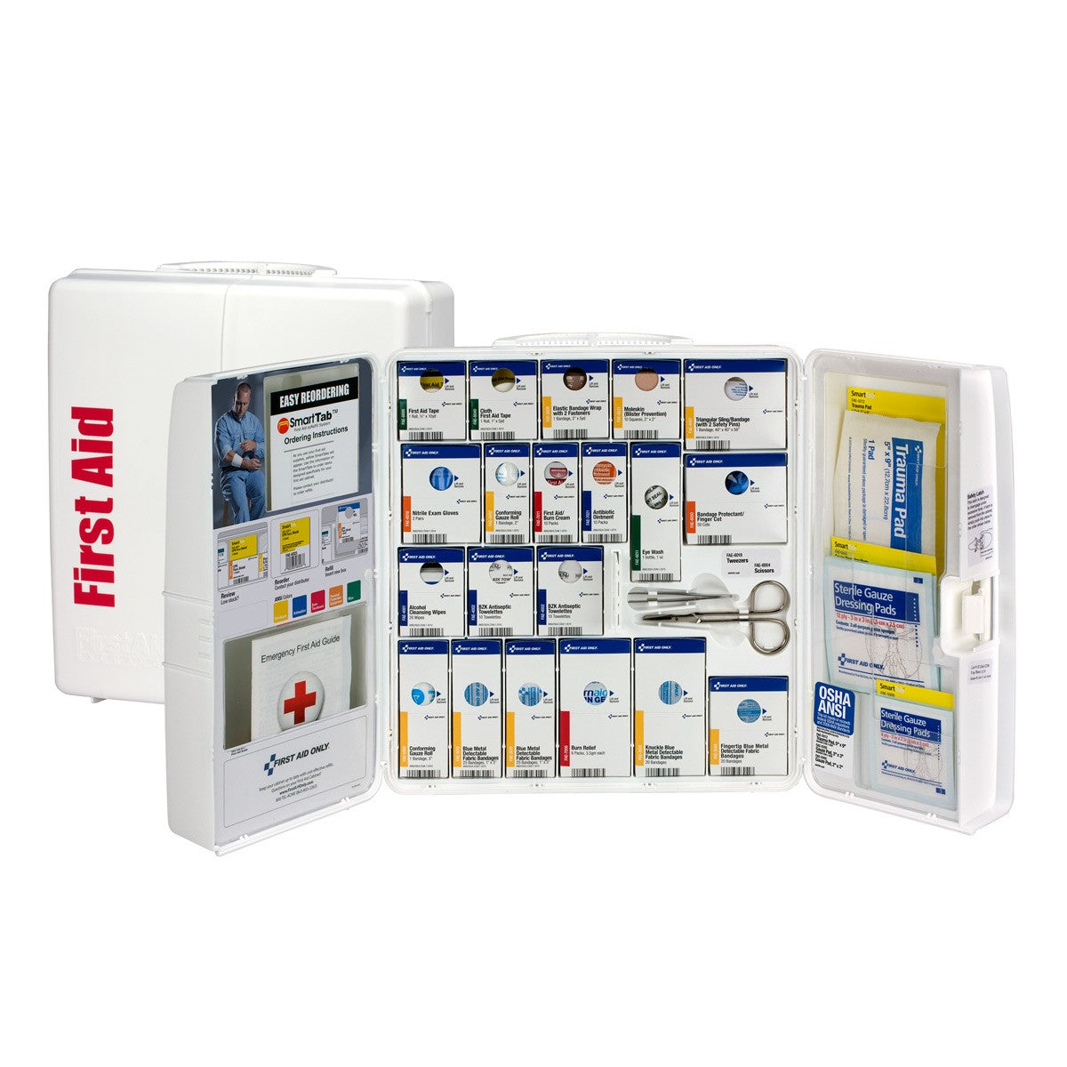 First Aid Only 50 Person Large Plastic Smart Compliance Food Service Cabinet Without Medications (2 per order)
