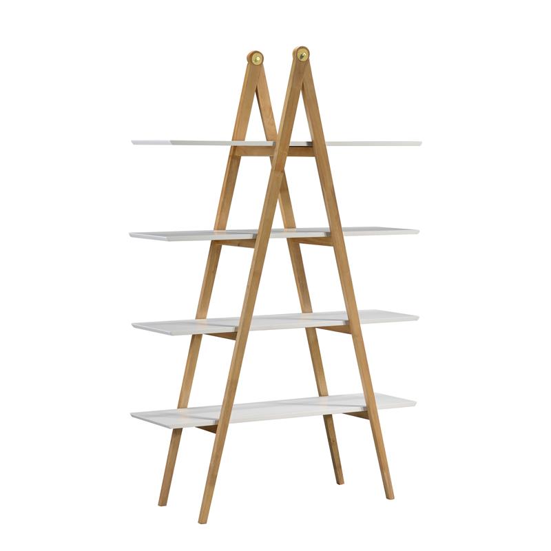 A-Frame Multi-toned Bookcase in White