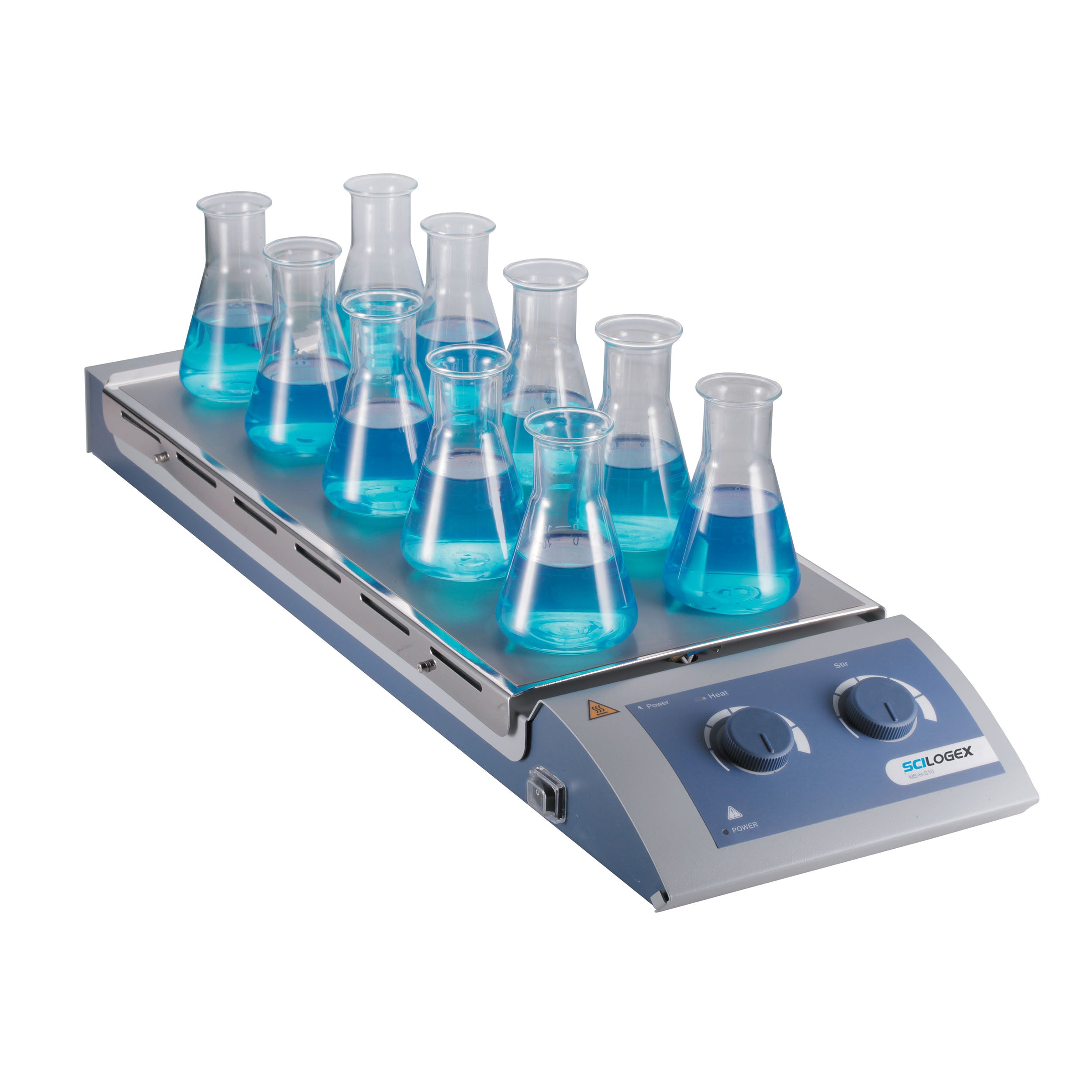 Scilogex SCI120-HS 10-Place Analog Magnetic Hotplate Stirrer (120ºC Max.)