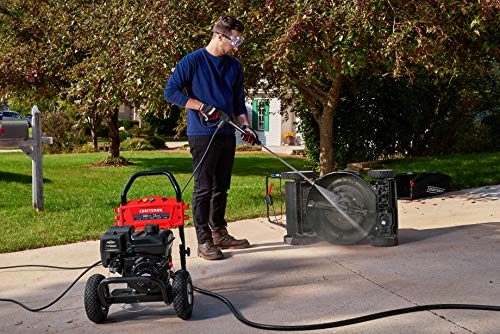 CRAFTSMAN 3400 MAX PSI at 2.4 GPM Gas Pressure Washer with Adjustable Pressure Pump, 30-Foot High-Pressure Hose, and 5 Quick-Connect Nozzles, Powered by Briggs & Stratton