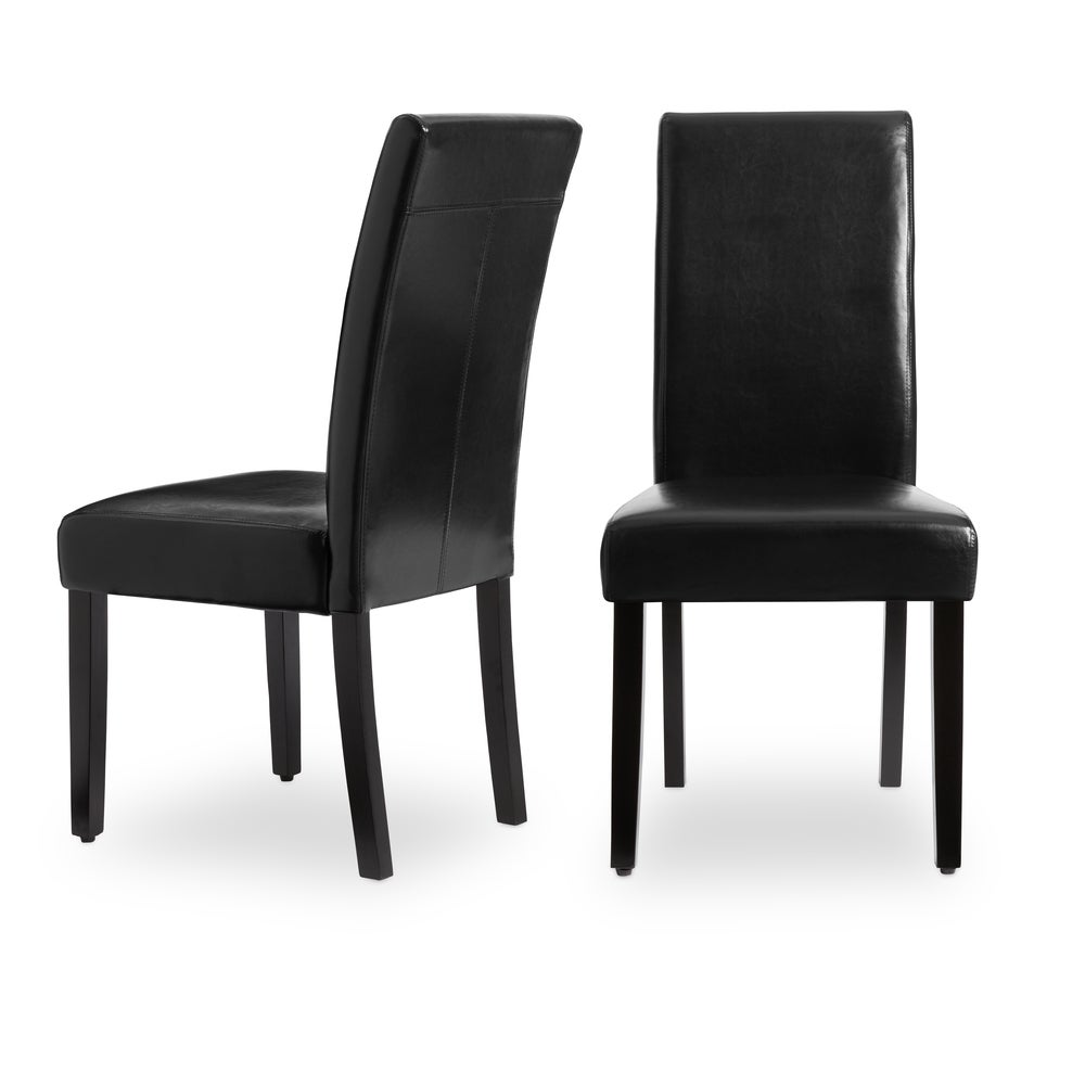 Villa Faux Leather Dining Chairs (Set of 2)