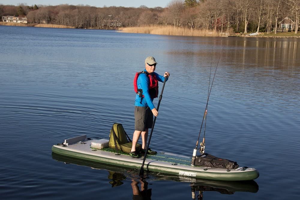 Sea Eagle FishSUP 126 Inflatable Fishing Stand Up Paddle Board Start Up Package New