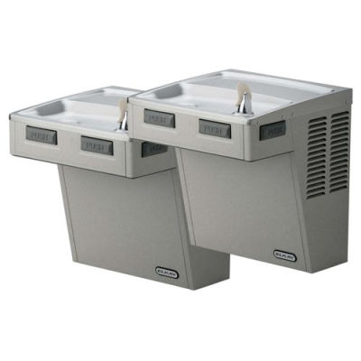 Elkay Wall Mount ADA Water Cooler, Light Gray Granite, 2 Station, 115V, 60Hz, 5 Amps, EMABFTLR8LC