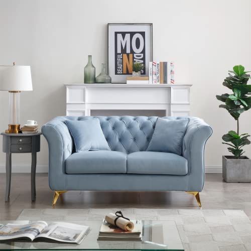 Luxury Modern Couch, Chesterfield Tufted Velvet Sofa, Cirrus armrest Living Room Sofa (66inch Sofa)