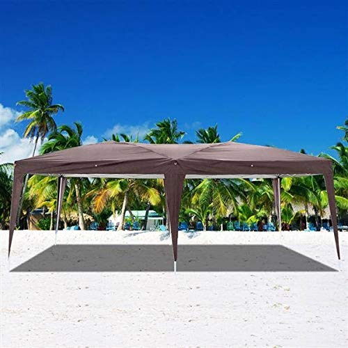 ZBYZF 10 x 20 ft Pop Up Canopy Tent Outdoor Patio Gazebo Pavilion, Party Commercial Folding Instant Tents with 4Pcs 10ft Removable Sidewalls and Carrying Bag