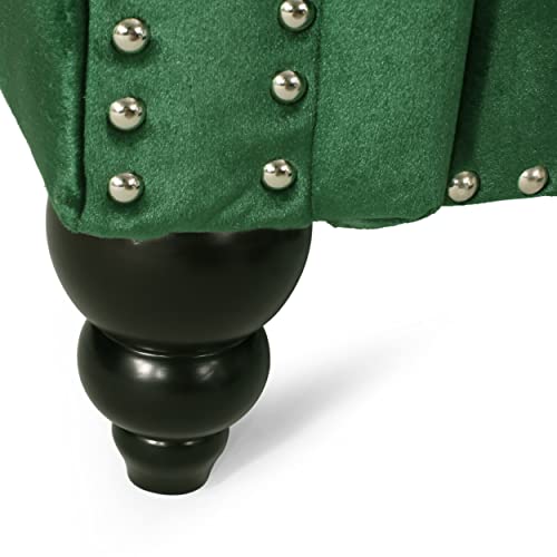 Christopher Knight Home Parkhurst Sofas, Emerald + Dark Brown