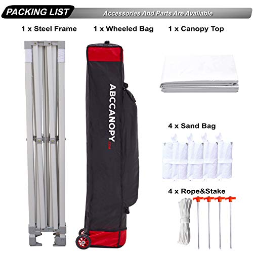 ABCCANOPY Patio Pop Up Canopy Tent with Curtain 10x15 Event-Series (White)