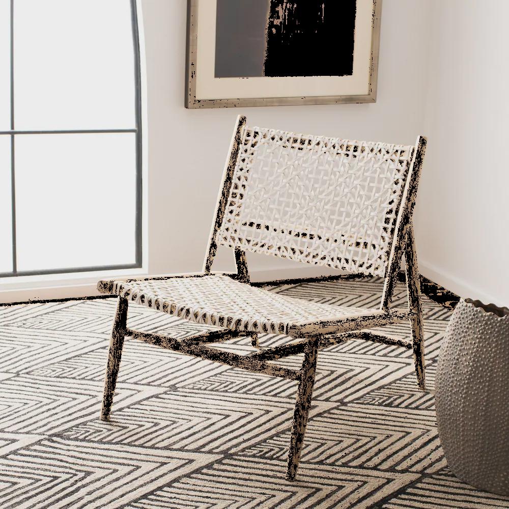 Safavieh Bandelier Leather Weave Accent Chair - 26